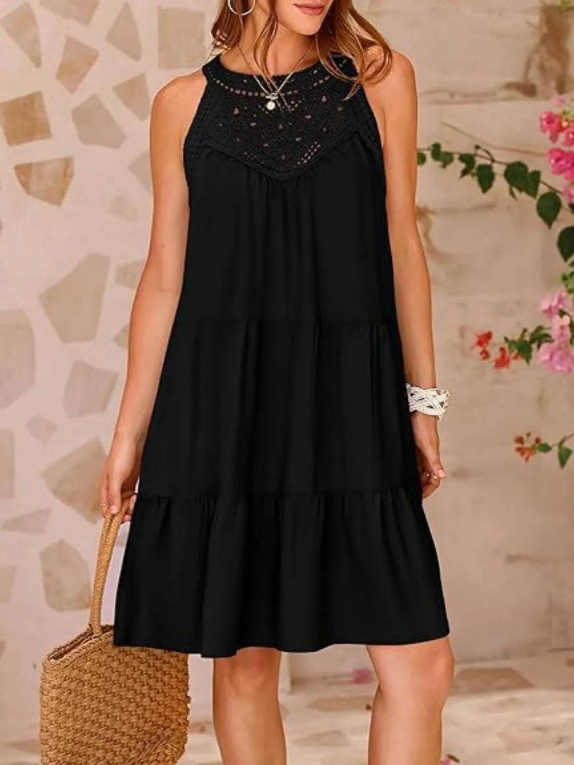Ruffled Hem Lace Sleeveless Dress Black Trendsi 6bfee656-69ef-4ce7-b3f1-c4d93e319747-Max-Origin