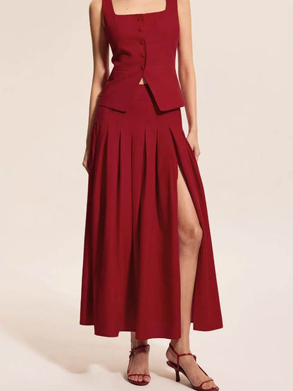 Square Neck Tank and Pleated Slit Skirt Set Trendsi 6c0e616edfd74c72a76115ed1cb681ed-Max-Origin