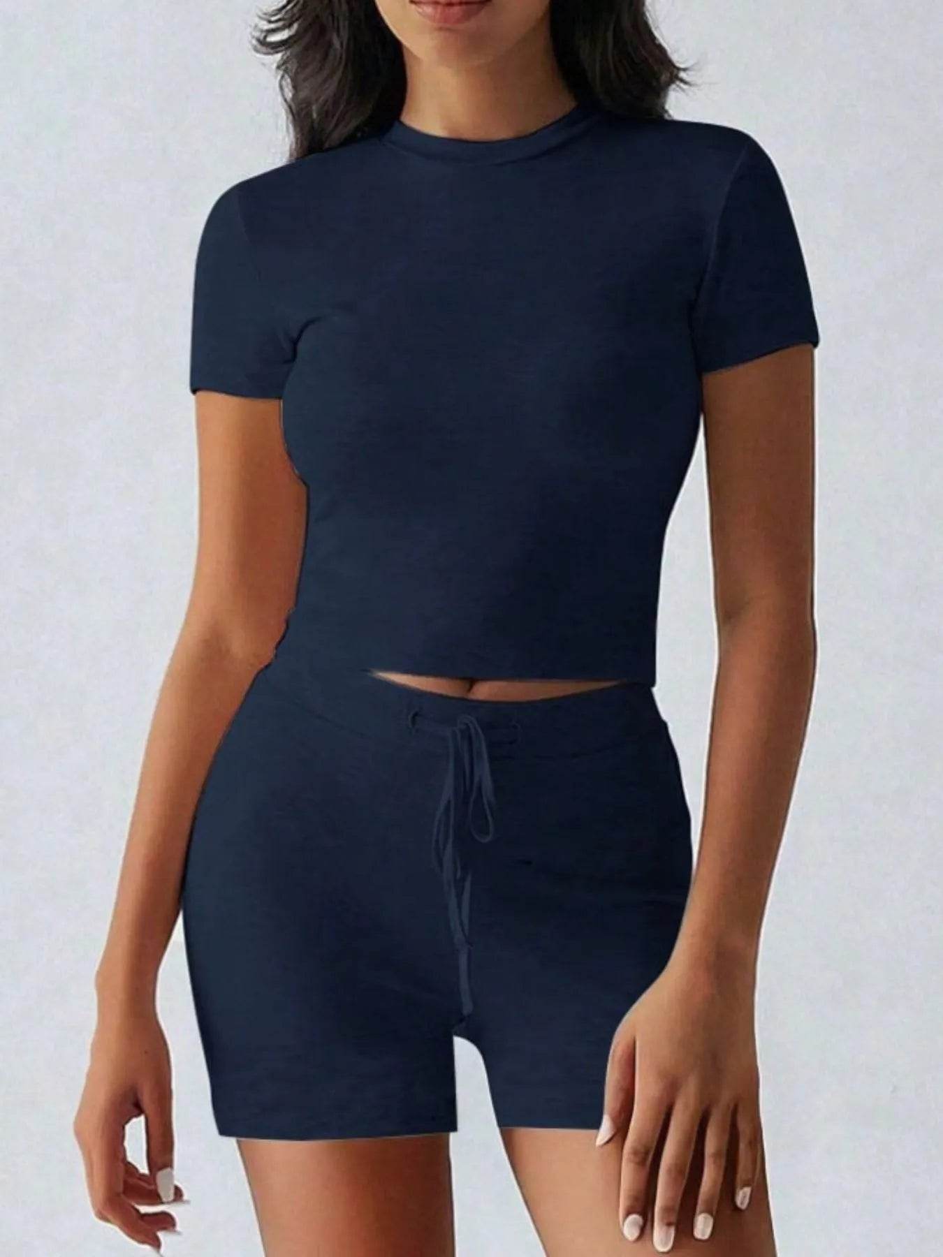 Round Neck Short Sleeve Top and Shorts Set Trendsi 6c34a501-b6f6-4484-ba2a-8aeb0ca972ea-Max-Origin