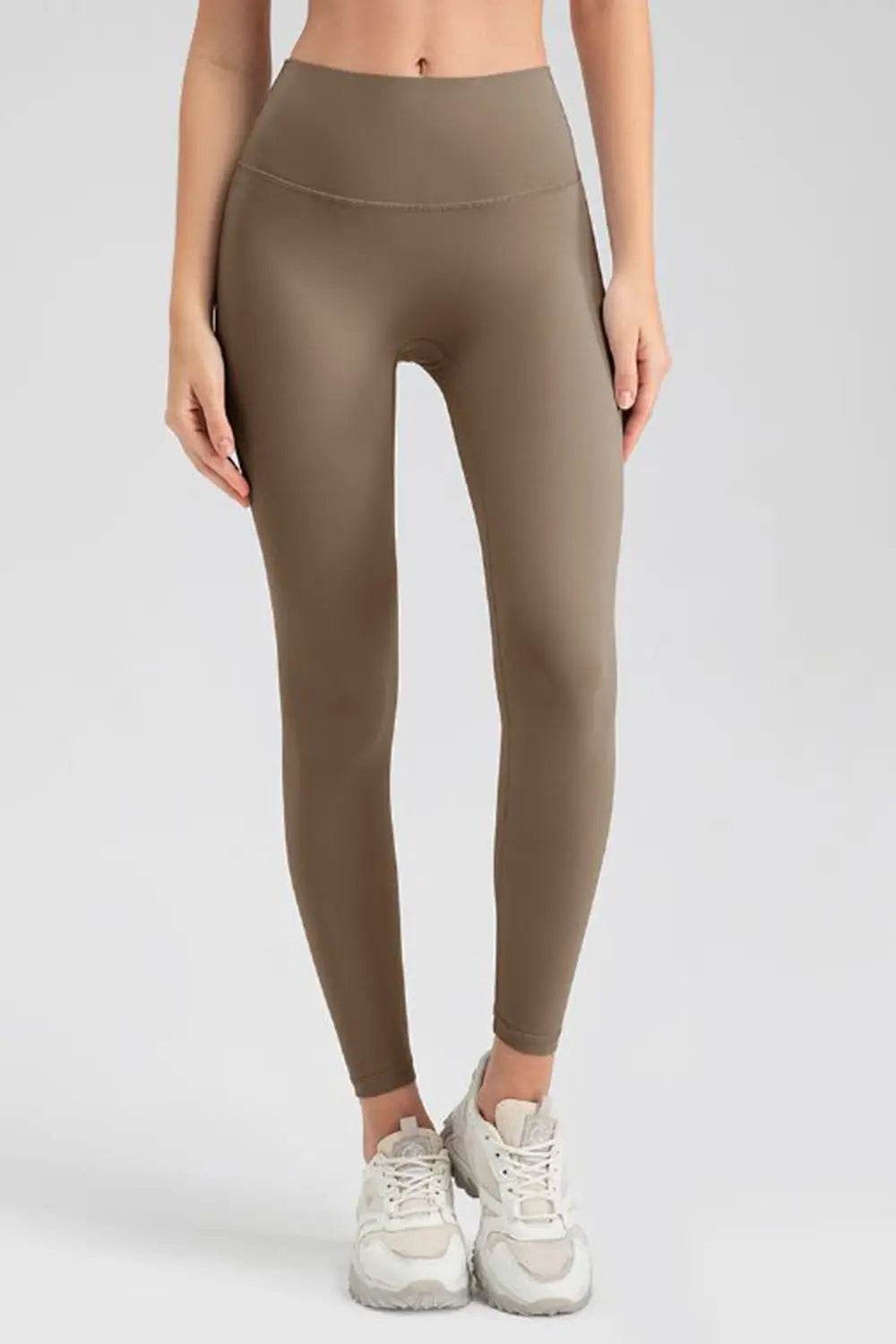 Wide Waistband Sport Leggings Camel Trendsi 6c34ff407a604394bac3f516ec9ab18d-Max