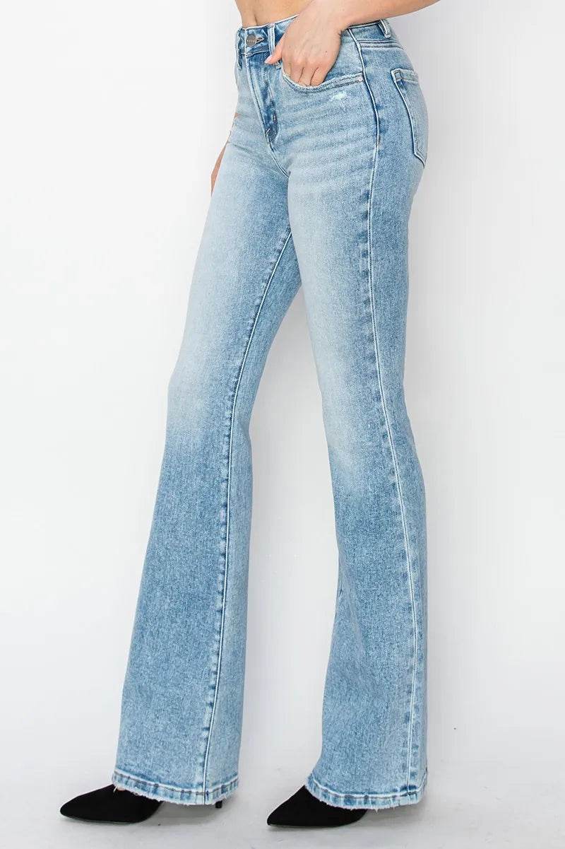 RISEN High Rise Bootcut Jeans Trendsi 6c6bf47f599344298a9eb8d74356d666-Max-Origin