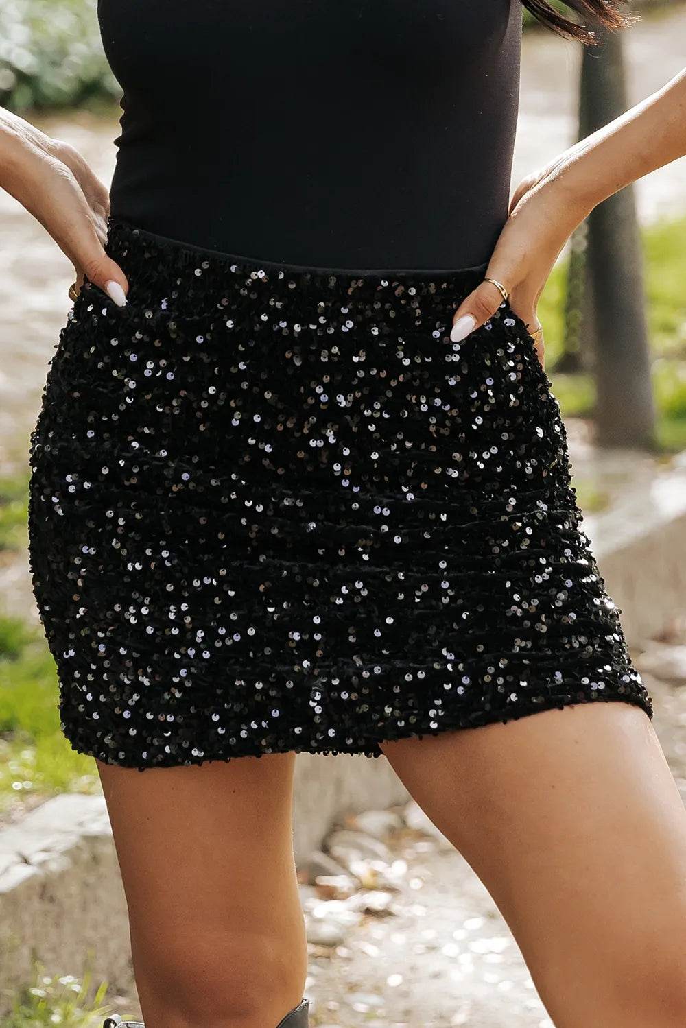 Sequin Mini Skirt Trendsi 6c766b98d9054057ae23860485c930c9-Max