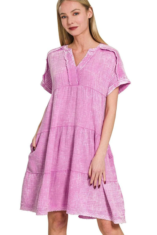 Zenana Washed Double Gauze Raw Edge V-neck Dress BRIGHT MAUVE Trendsi 6c8d3516-242d-46b9-ae8c-34a2e712049c-Max-Origin_3485f0cc-7aa1-4ddd-adaa-b3a0ddfc8aee