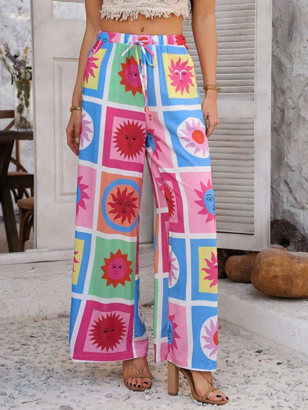 Devine Drawstring Printed Wide Leg Pants Trendsi 6ca4d117-e7fb-442b-8f63-973101e64d04-Max