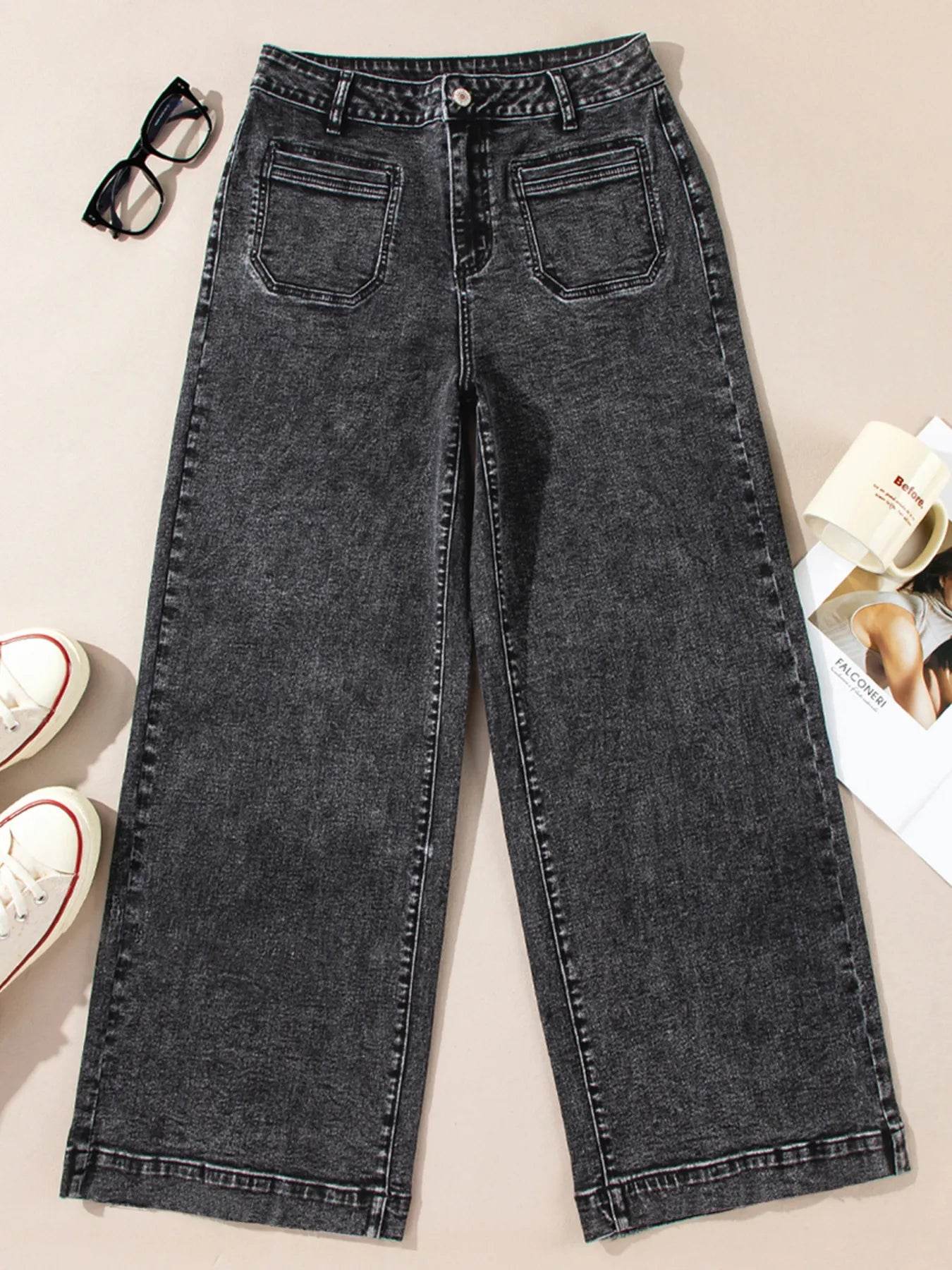 High-Waisted Wide Leg Washed Jeans Trendsi 6cc21776ed2f49b2bfc6ed61c0584404-Max-Origin
