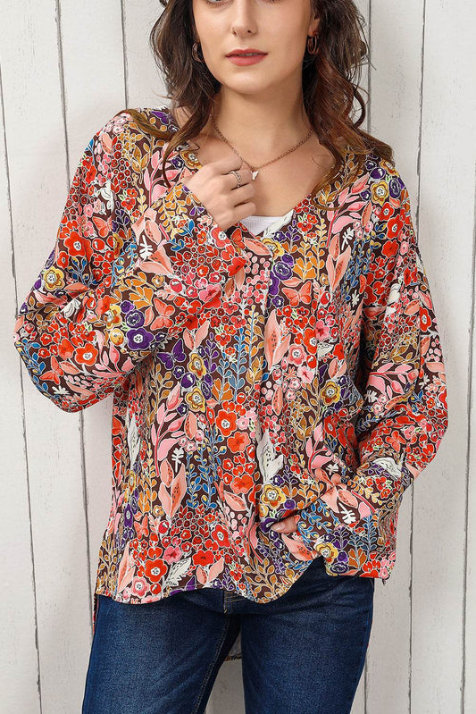Floral V-Neck Long Sleeve Blouse Floral Trendsi 6d0cb7698575479fb13678fd81e3f3de-Max