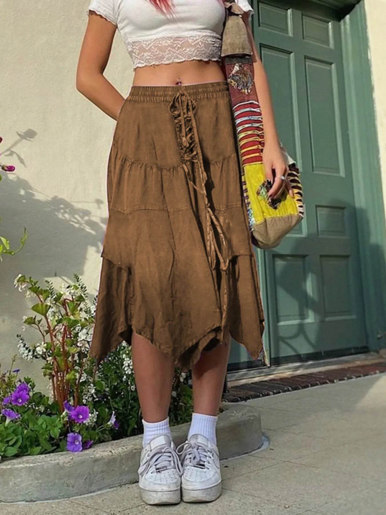 Asymmetrical Hem Midi Skirt with Drawstring Waist Trendsi 6d5a05c51b1744b5919d636e2d01987f-Max-Origin