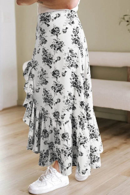 Boho Floral High Waist Ruffle Split Maxi Skirt Trendsi 6d5ad85e-7817-4ed0-b360-bb0825a673de-Max-Origin