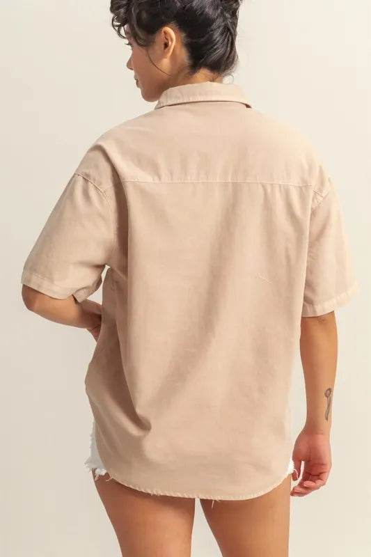 HYFVE Short Sleeve Button Down Oversized Shirt Trendsi 6d65f6a56f494950bdf7ddf8842d1555-Max-Origin