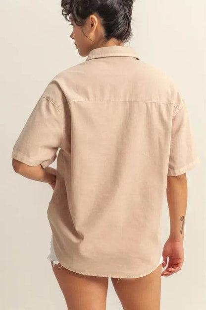 HYFVE Short Sleeve Button Down Oversized Shirt Trendsi 6d65f6a56f494950bdf7ddf8842d1555-Max-Origin