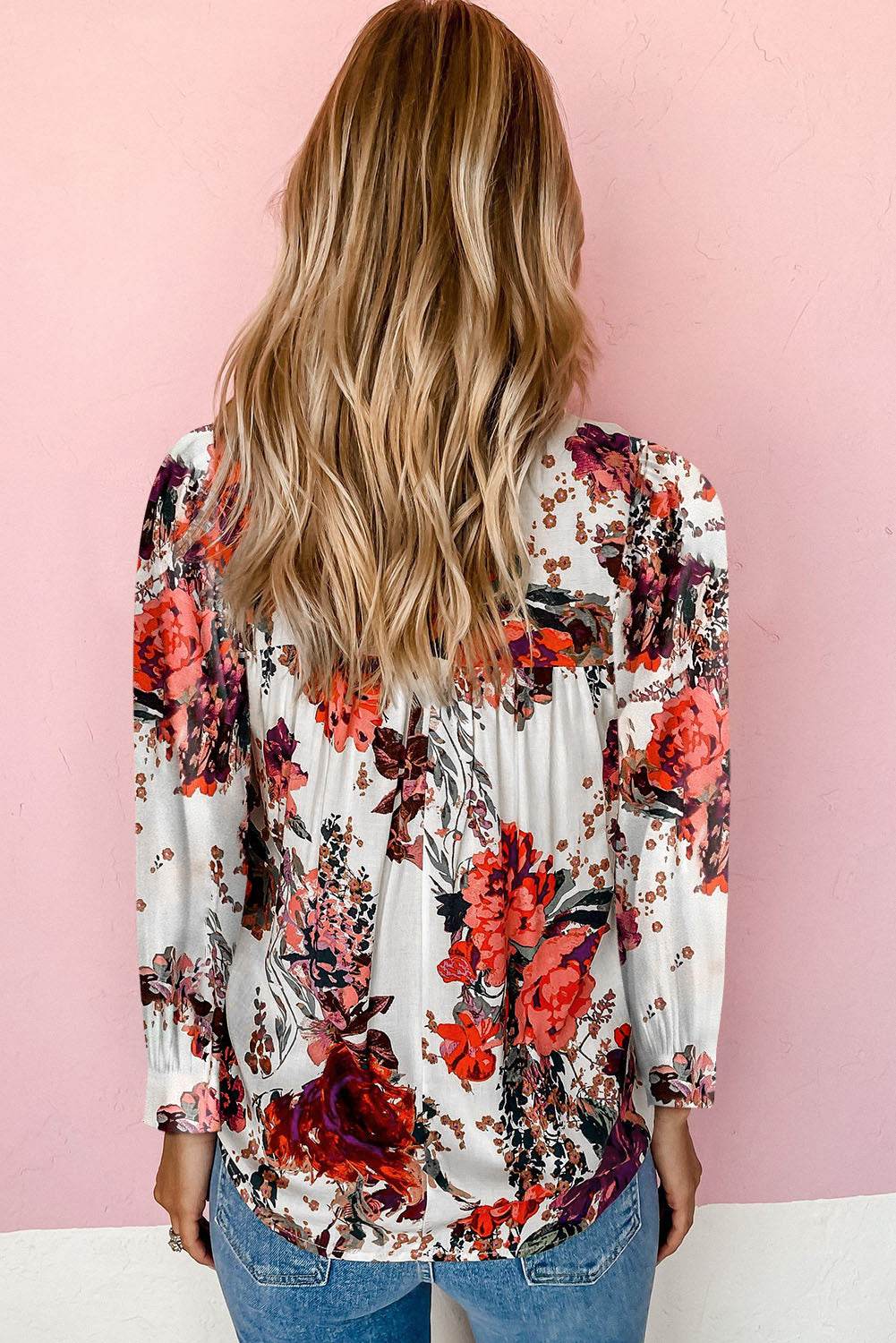 Floral Print Round Neck Long Sleeve Blouse Trendsi 6d76fba89cf84f559a0f3ba041007d95-Max