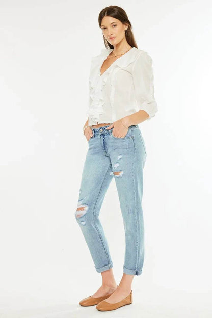 Kancan Mid Rise Distressed Boyfriend Fit Jeans Trendsi 6dd2b09543bf48fd829c9191eb22a0f1-Max-Origin