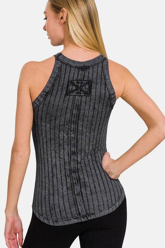 Zenana Ribbed Grecian Neck Tank Trendsi 6e256a87-cbd3-49b1-9f2b-4a53b05ae149-Max