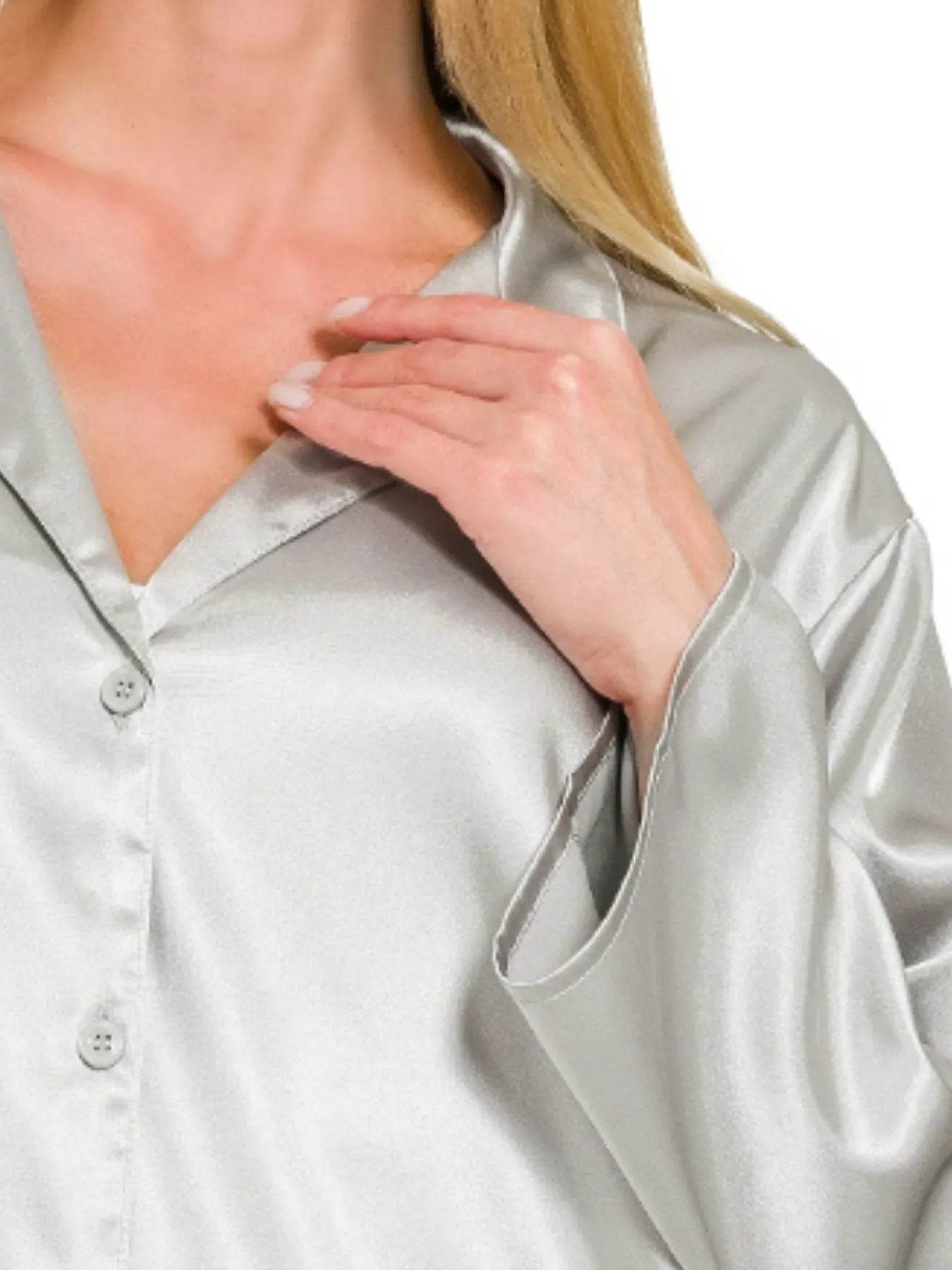 Zenana Satin Button Down Shirt Trendsi 6e4904a3-044c-48a3-91b3-6b610d1815e8-Max-Origin