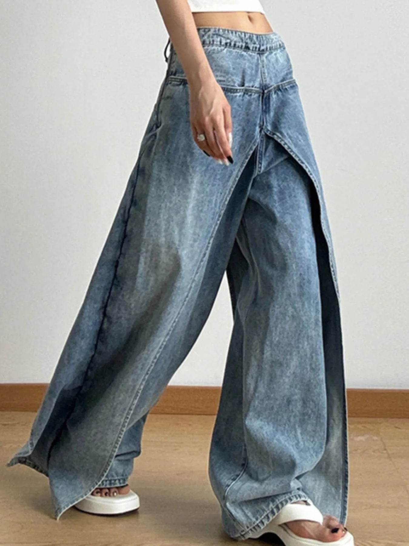 Wide Leg Wash Patchwork Jeans Trendsi 6e602381-c9dd-4d7a-a250-a0c1916fabc4-Max-Origin