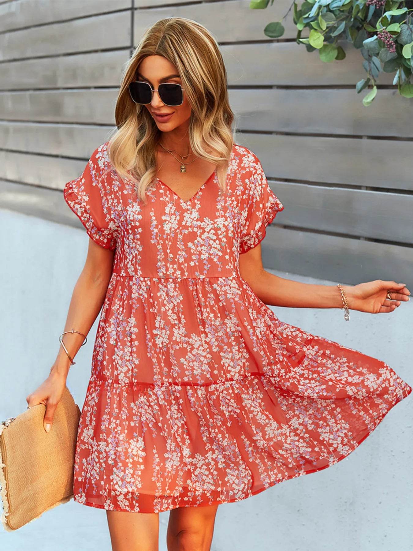 Floral Print V-Neck Ruffle Tiered Summer Mini Dress Red Trendsi 6e8f3c44936e484fbaccd409dd69aa61-Max-Origin