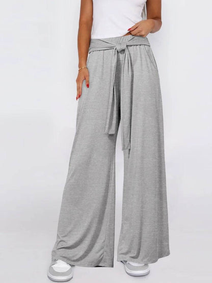 Tied Wide Leg Pants with Pockets Trendsi 6ebe88d9-9dcf-44a8-96f1-208162d7eaae-Max