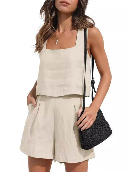 Square Neck Tank and Shorts Set Khaki Trendsi 6eec9c9afc774a1bb5d0d86dc62699b4-Max-Origin