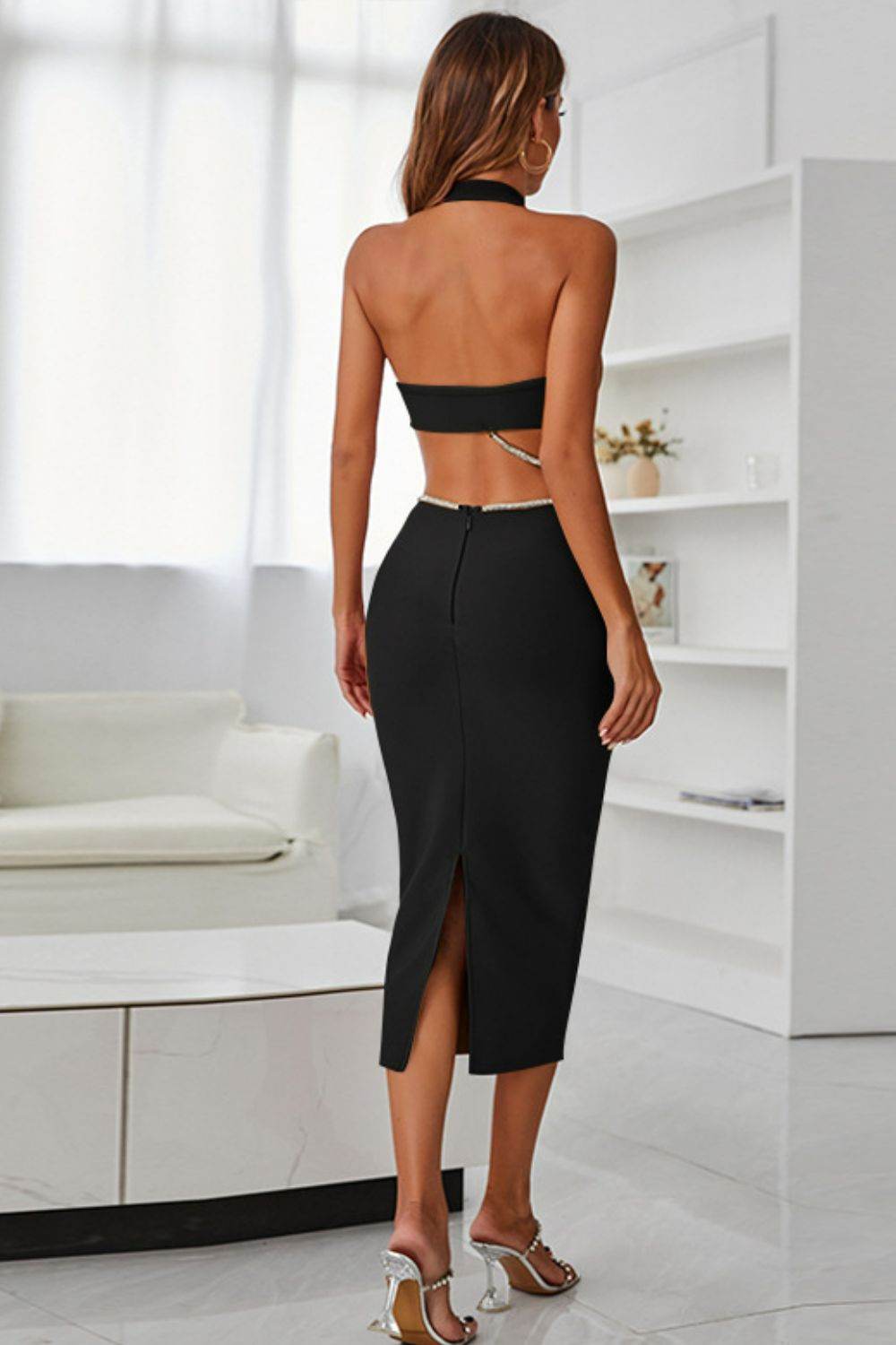Rhinestone Halter Neck Cutout Slit Midi Dress Trendsi 6f2e430fc39c45389c251fb1afbfb070-Max