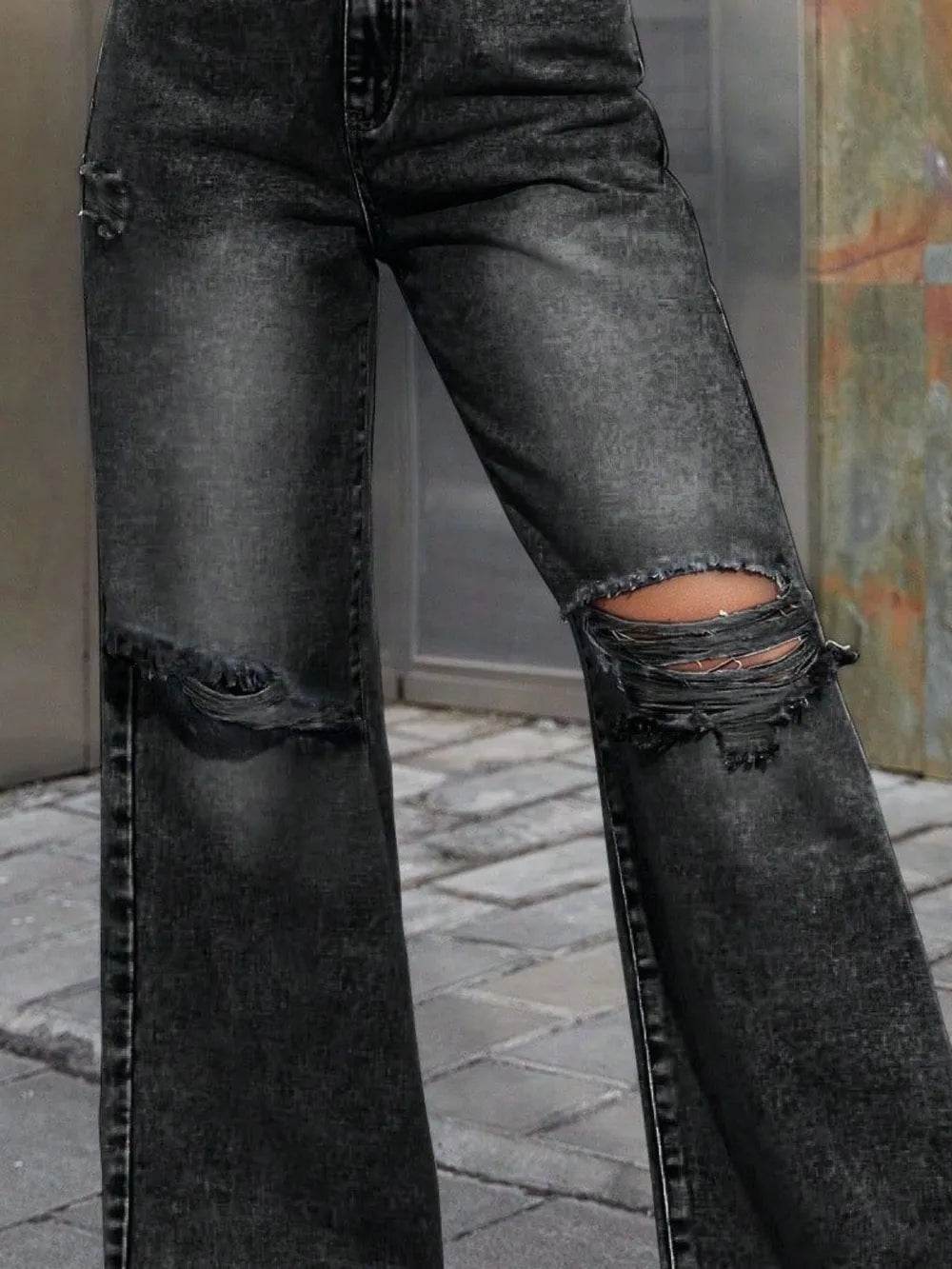 Distressed Wide Leg Jeans with Pockets Trendsi 6f3b1859-fb62-4b8e-886e-07da2f293262-Max