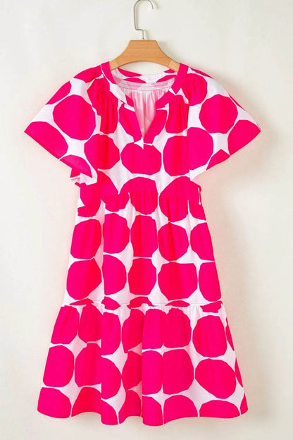 Contrast Notched Flutter Sleeve Dress Trendsi 6f7398f6-fe08-41b1-a9d7-0555ca2459d2-Max-Origin