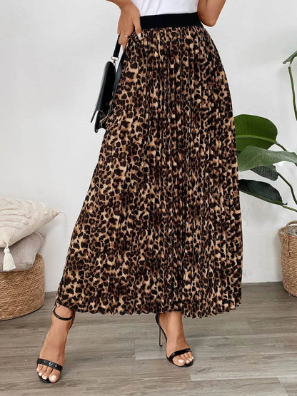 Perfee Pleated Leopard Maxi Skirt Leopard Trendsi 6f83c6c9-55d1-4cf5-bca1-64ce46cb2ae9-Max