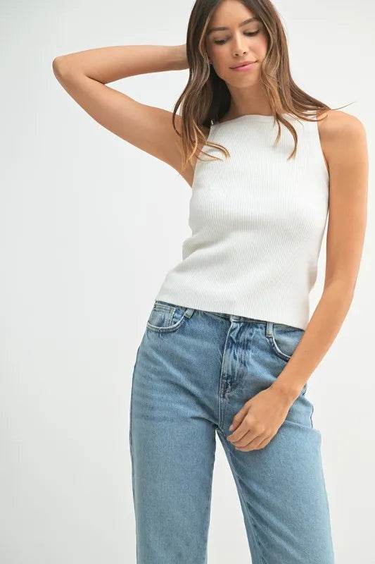 MABLE Ribbed Knit Tank Trendsi 6fc0f64078434d4eac9f2a6025e976f2-Max-Origin