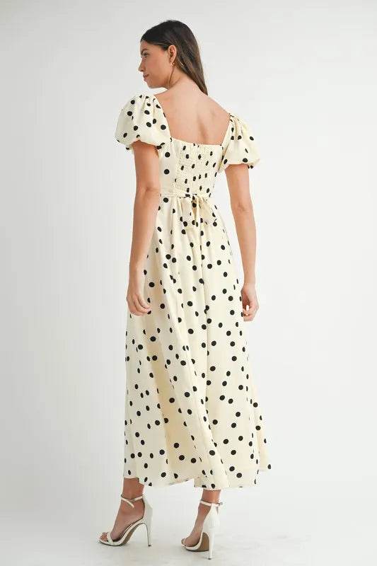 MABLE Polka Dot Puff Sleeve Midi Dress Trendsi 6fce1d08105e4e5abefe920e98892c1b-Max-Origin