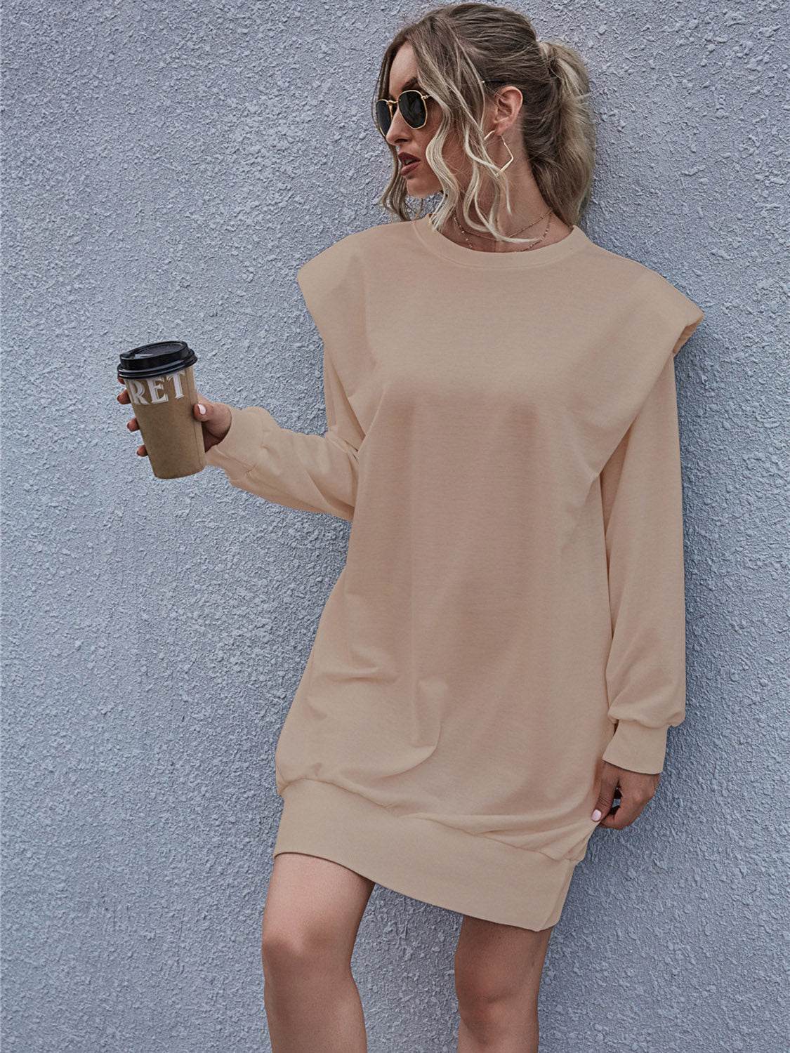 Round Neck Long Sleeve Mini Dress Trendsi 6fd12f743ce24f1eb5b35f70a73aa10a-Max