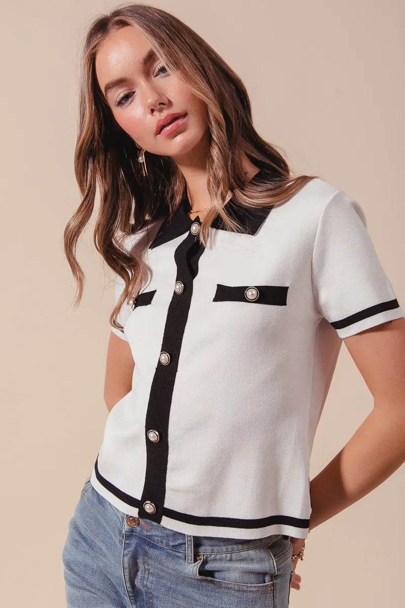 SO ME Button Down Knitted Sweater Shirt Top Trendsi 6fd2246203024983980a9acac3530f41-Max-Origin