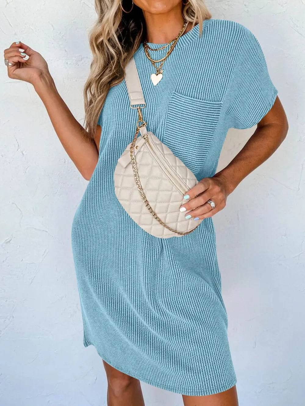 Lovelet Round Neck Short Sleeve Mini Dress Trendsi 6ff7b149-1cbd-4485-9e80-a189f6b44f29-Max