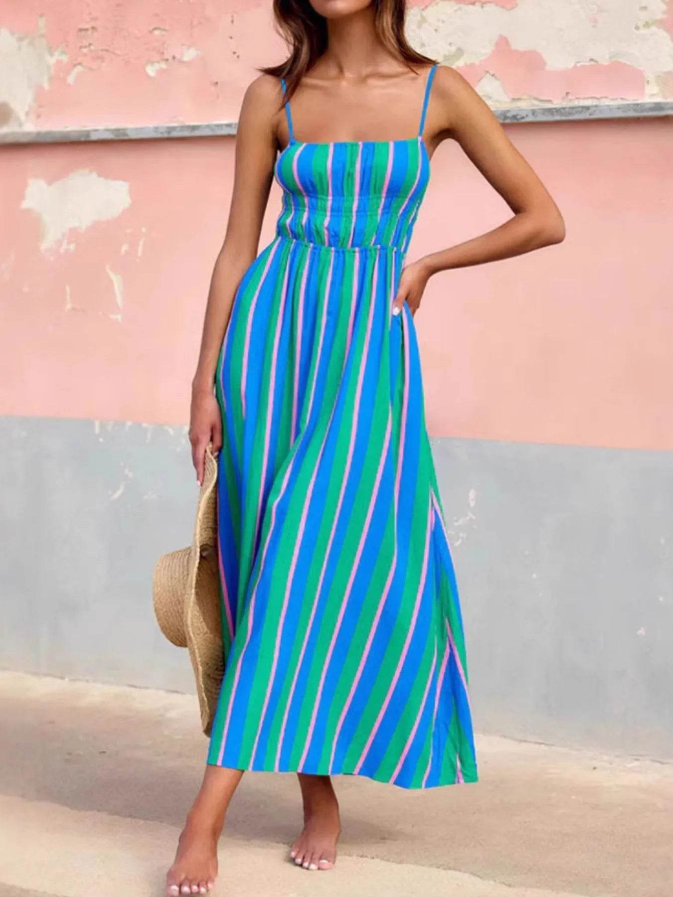Striped Spaghetti Strap Summer Maxi Dress Color Trendsi 701385fd-e783-44df-9057-e26f310856dd-Max-Origin