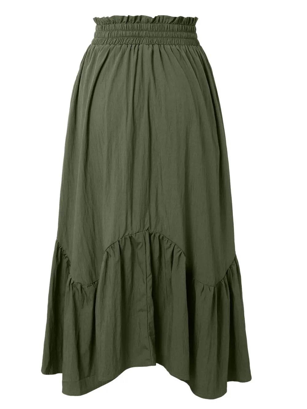 Smocked Waist Band Ruched Layered Skirt Trendsi 705a04e1-83a6-41a4-b73b-811fec9e441e-Max