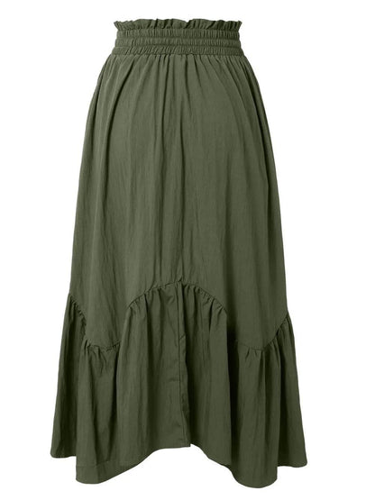 Smocked Waist Band Ruched Layered Skirt Trendsi 705a04e1-83a6-41a4-b73b-811fec9e441e-Max