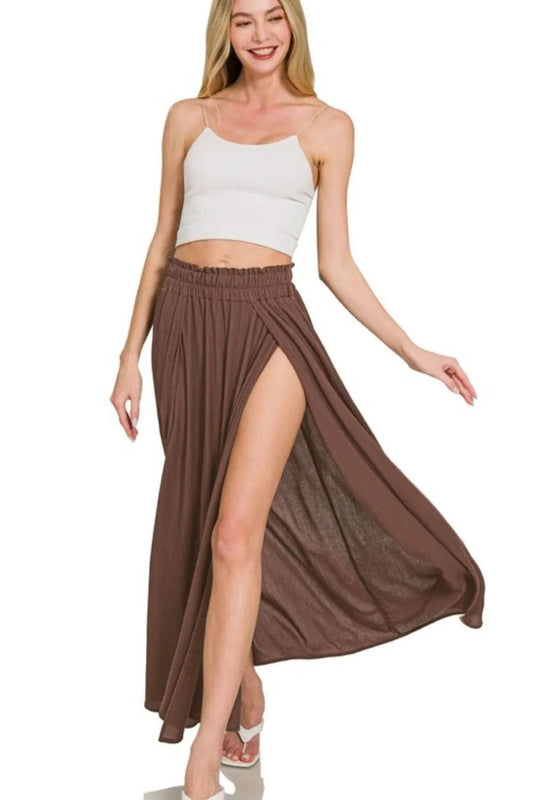 Zenana Woven Crinkle Gauze Long Skirts Trendsi 70640ec1-94bf-4b2e-ae4b-02ae2df0ae1c-Max-Origin