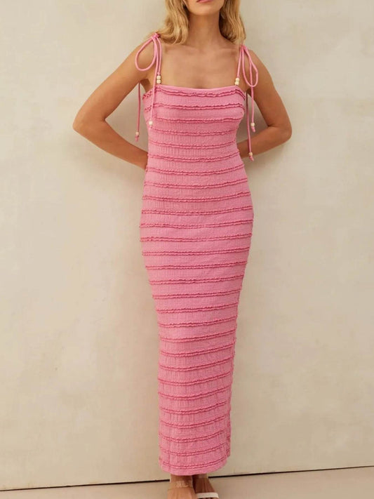 Frill Tie-Shoulder Maxi Dress Pink Trendsi 707bdbd0-5319-4dc3-be4b-91e73854088d-Max-Origin
