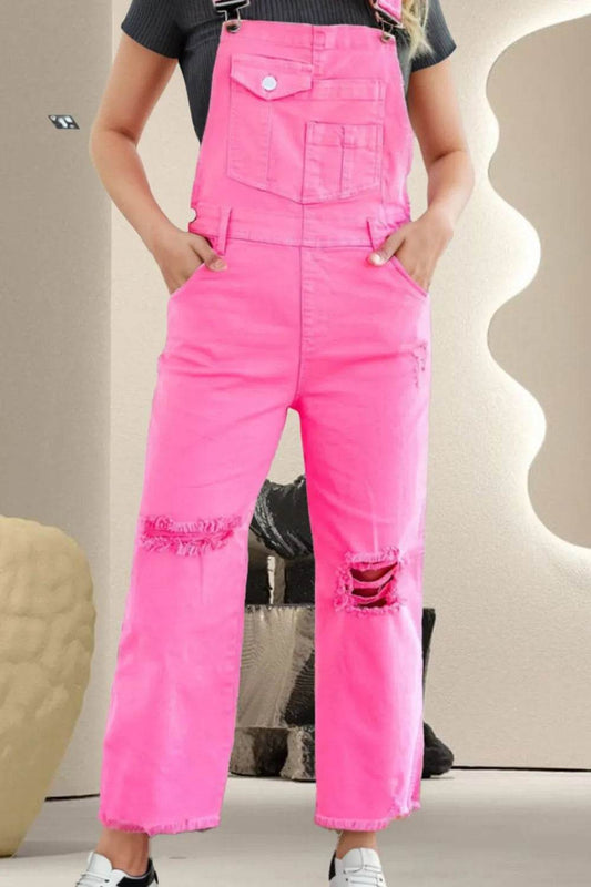 Distressed Pocketed Wide Strap Denim Overalls Pink Trendsi 70b5e061-8f81-4093-807e-75a2b9c328d7-Max