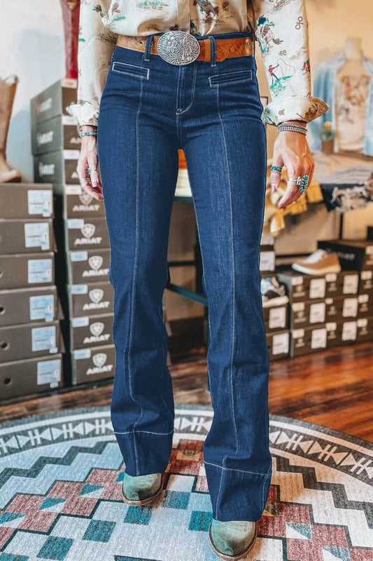 Center Seam Deep Wash Straight Jeans Navy Trendsi 70fe1d80-6739-4de3-8f75-efab60e818f1-Max-Origin
