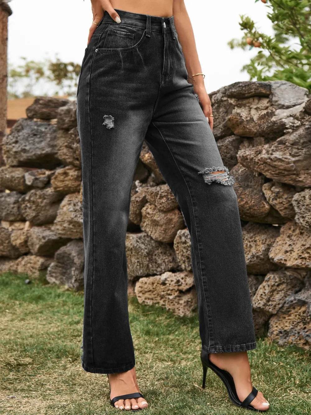Distressed Jeans with Pockets Trendsi 71770c29-e96d-4a6c-9dc4-c754dfe8e73d-Max
