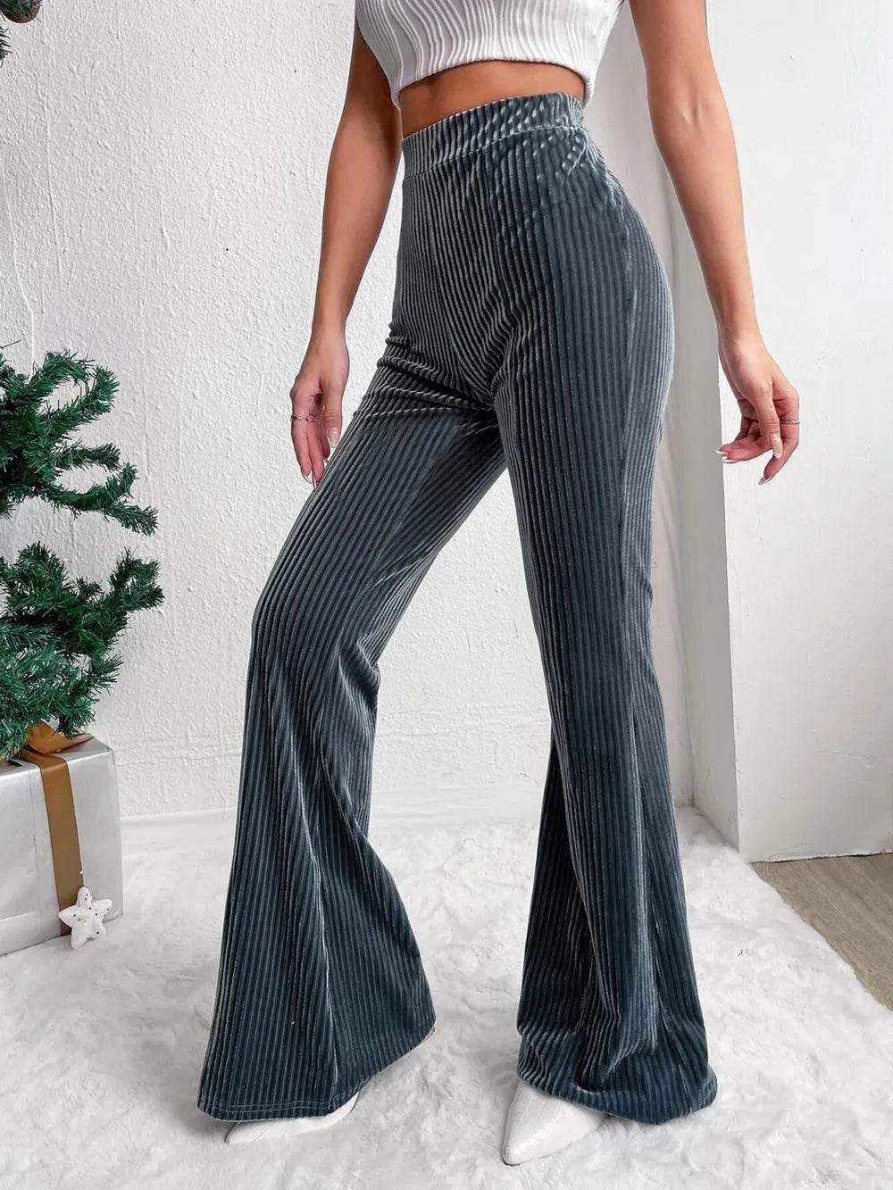 High Waist Flare Pants Trendsi 71794654-1082-4376-8f7b-6ad0ad8280d0-Max
