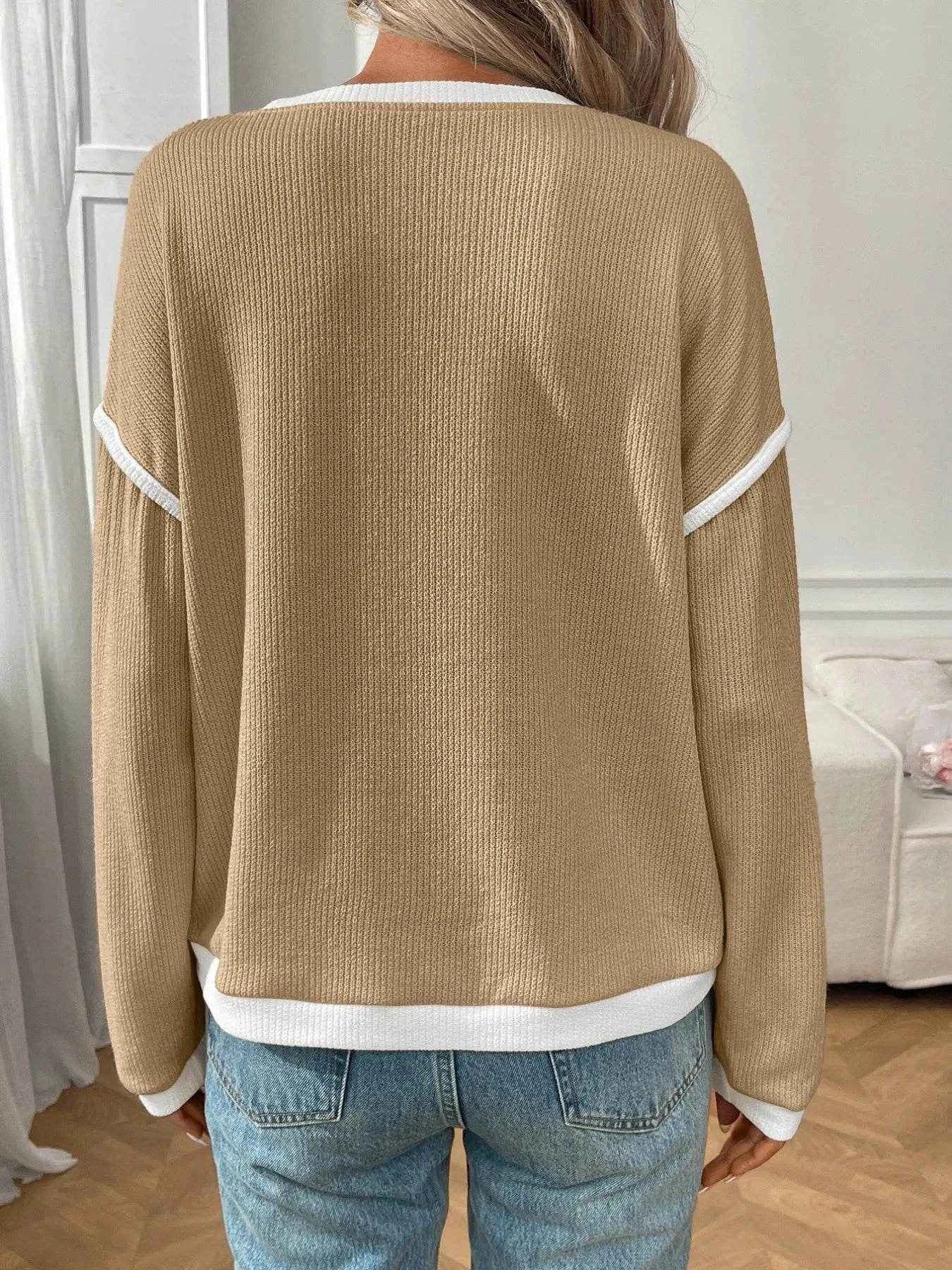 Ribbed Contrast Trim Long Sleeve Top Trendsi 717b91fb-d693-479b-97f1-a68ff703d4f9-Max-Origin