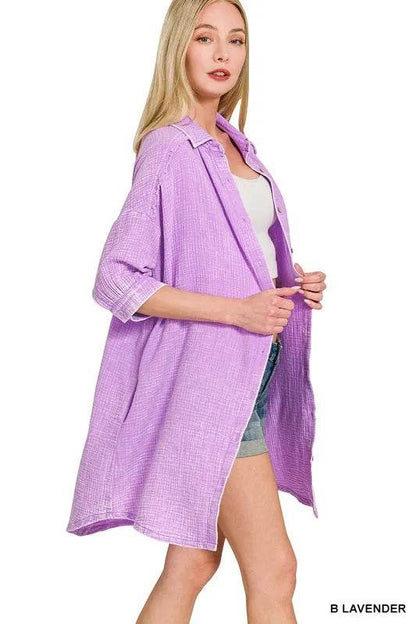 Zenana Washed Double Gauze Button Down Shirt Dress Trendsi 71e72104f6964cfda066695b04cd64cc-Max-Origin