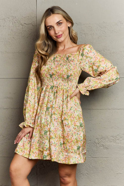 Floral Smocked Square Neck Dress Floral Trendsi 7209696af1e04e149dc5b3fd4817767c-Max