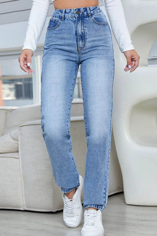 Straight Jeans with Pockets Light Trendsi 72247de1-5b70-49c0-a65c-9384e32338e3-Max