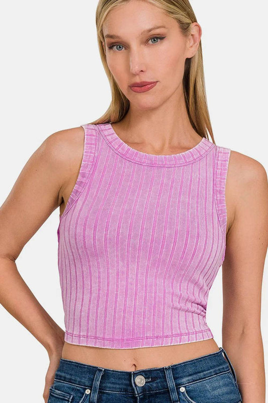 Zenana Ribbed Round Neck Cropped Tank MAUVE Trendsi 727446b3-30d2-4078-a407-e6a725aeccf1-Max
