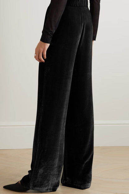 Loose Fit High Waist Long Pants with Pockets Trendsi 728ae79300294a089ae29f466bc637cc-Max