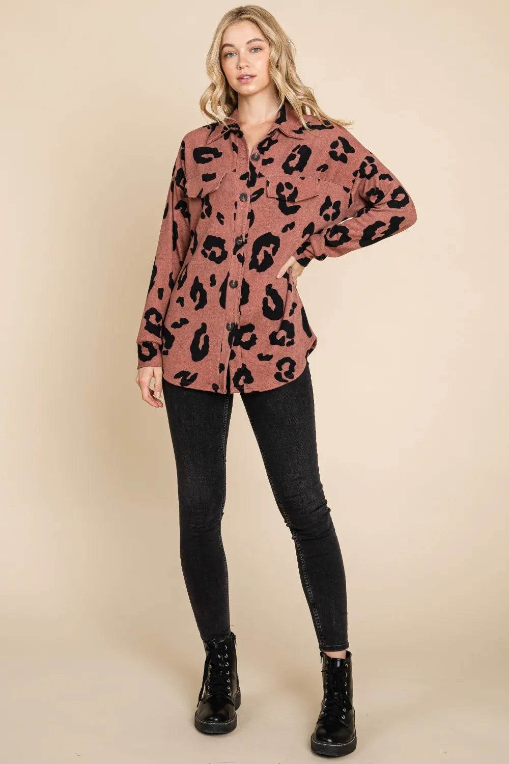 BOMBOM Animal Print Button Up Knit Shacket Trendsi 729a06ce-2a49-4d3e-91bc-104eac710df0-Max