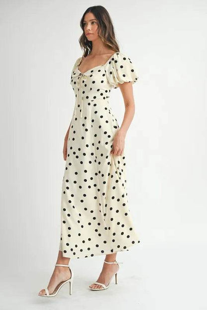 MABLE Polka Dot Puff Sleeve Midi Dress Trendsi 729b40559dd04bc89914040bcb65788d-Max-Origin