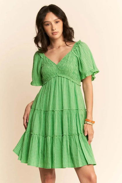 Davi & Dani Jacquard Checker Smocking Tiered Dress Trendsi 729ee454-909e-4ad0-95e9-62e6f7657d19-Max-Origin