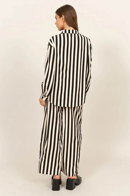 HYFVE Striped Button Up Shirt and Pants Set Trendsi 72e371e8-d3dc-487f-bbe8-acc7041cd606-Max